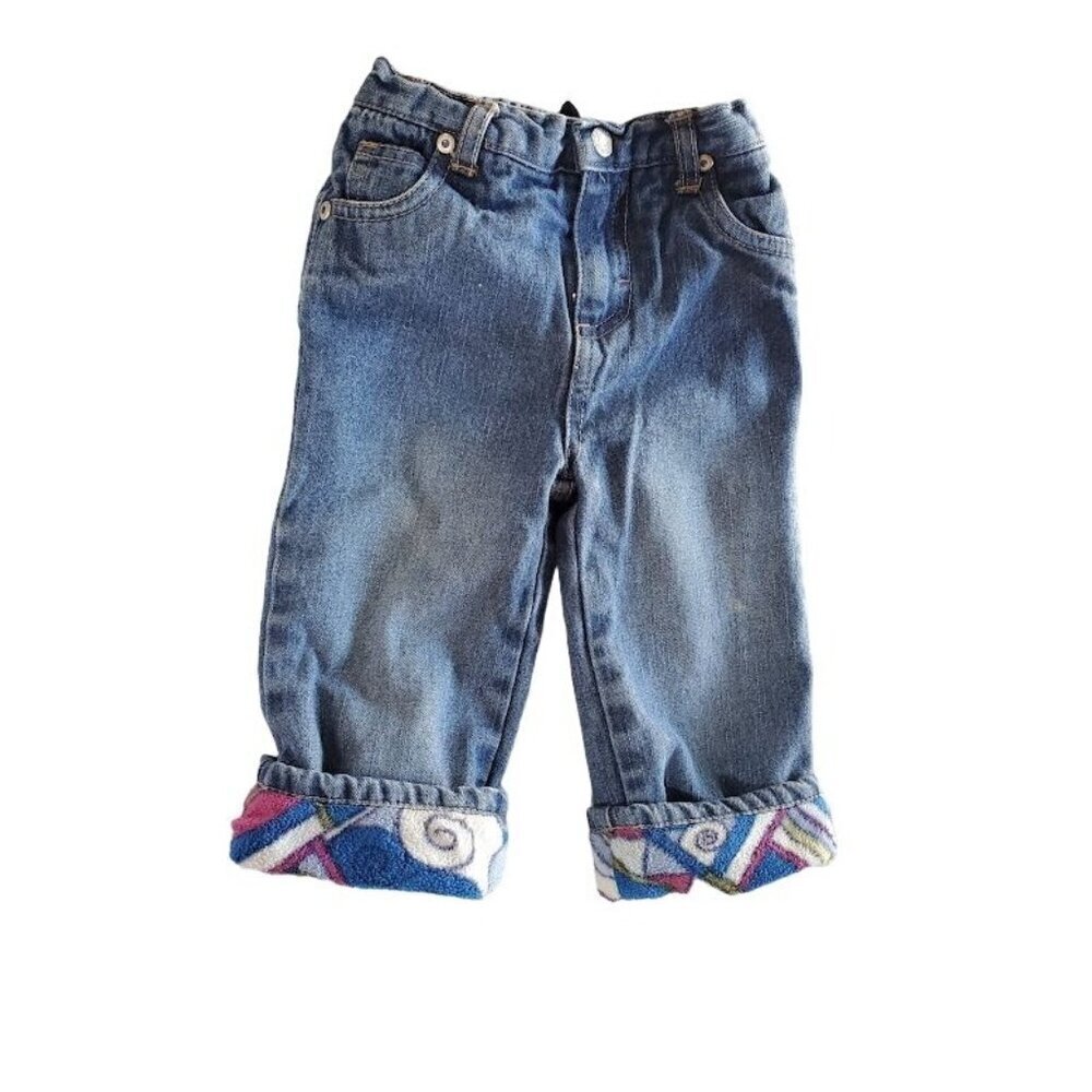 The Children's Place Baby Jeans 6-9 Months 100% Cotton Fleece Lined Cozy